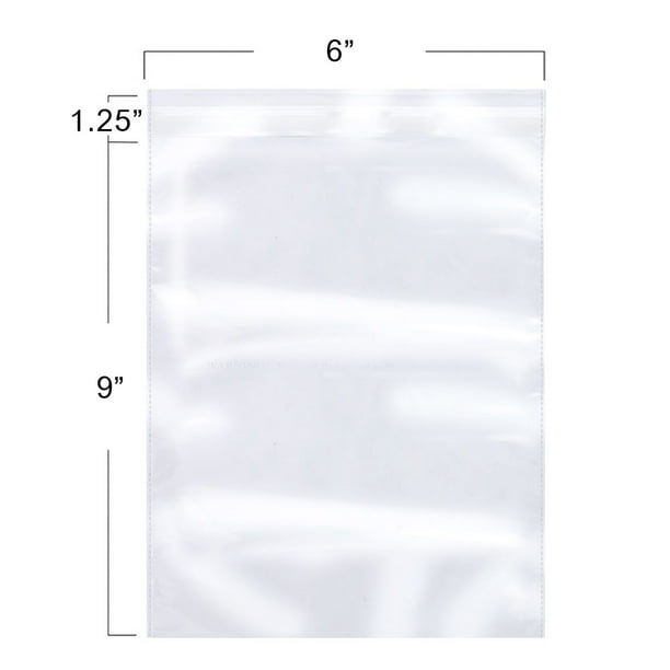 1000 Pack 4 x 7 Inch Clear Flat Poly Bag 3 Mil